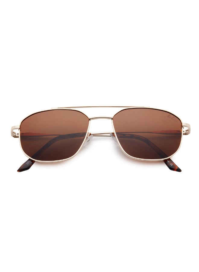 لي كوبر Polarized Sunglasses Gold Frame Brown Mirror Lens 54mm  - LC1204C01 - Image 4