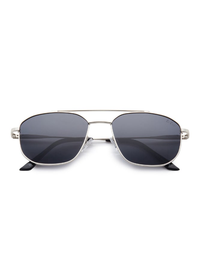 لي كوبر Polarized Sunglasses Silver Frame Grey Mirror Lens 54mm  - LC1204C02 - Image 4