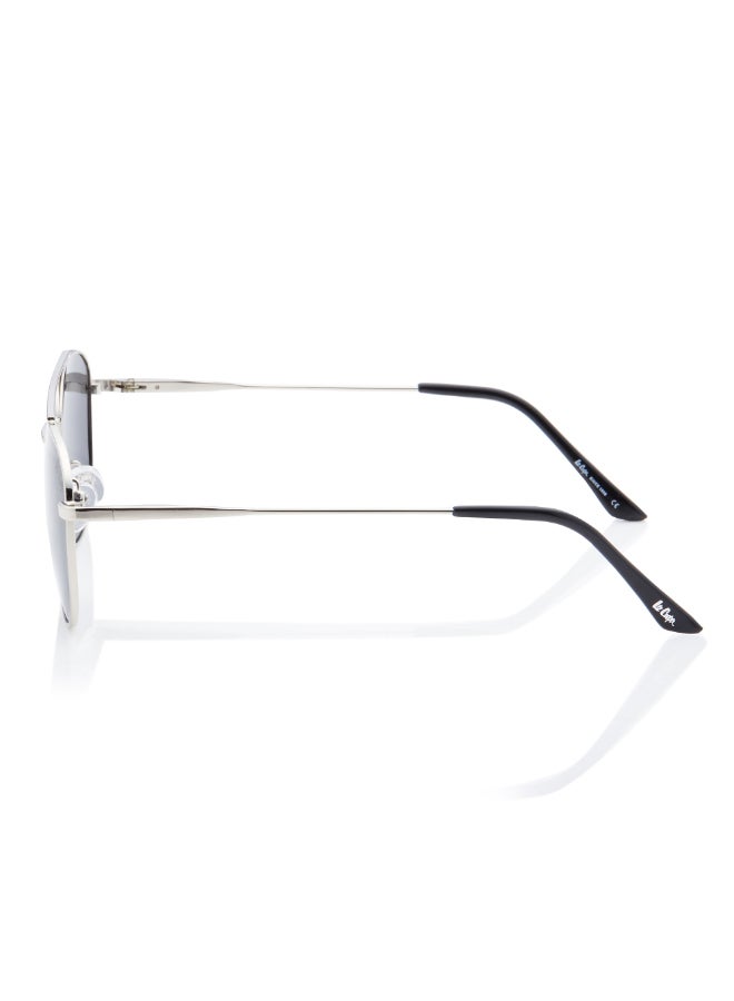 لي كوبر Polarized Sunglasses Silver Frame Grey Mirror Lens 54mm  - LC1204C02 - Image 3