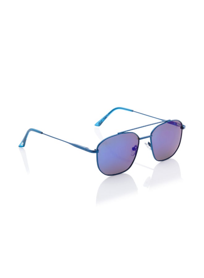 لي كوبر Polarized Sunglasses Matte Dark Blue Frame Blue Mirror Mirror Lens 54mm  - LC1204C03 - Image 4