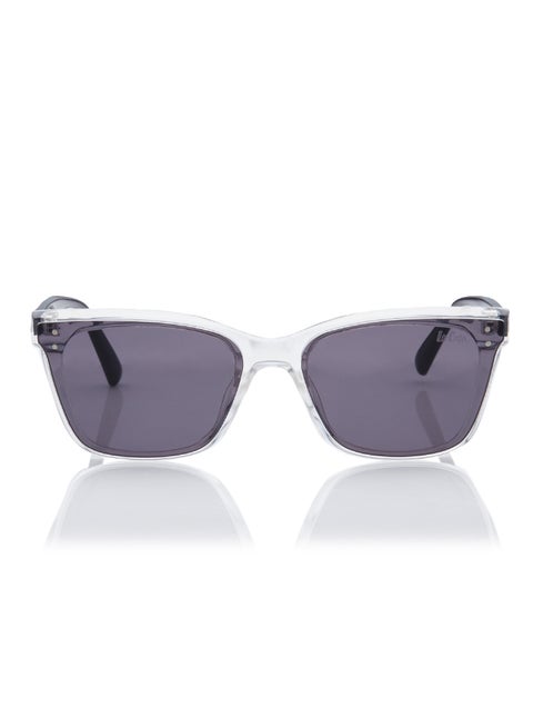 Women's Pc Sunglasses Clear Frame Grey Mirror Lens 62mm  - LC1208C02