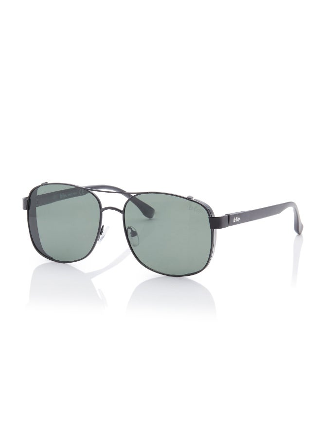 لي كوبر Polarized Sunglasses Matte Black Frame G15 Mirror Lens 59mm  - LC1209C01 - Image 2