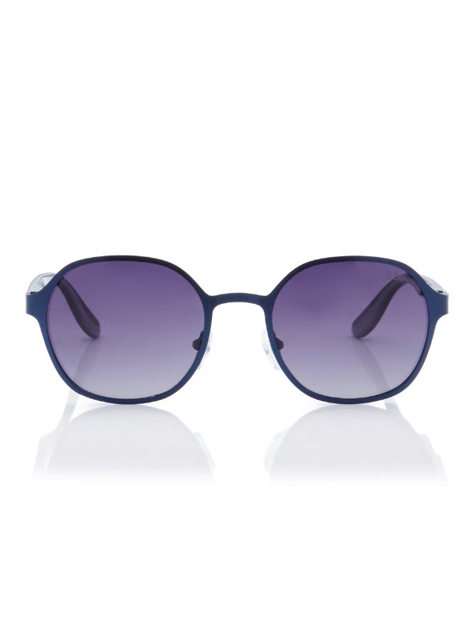 لي كوبر Polarized Sunglasses Matte Blue Frame Gradient Grey Mirror Lens 51mm  - LC1211C03 - Image 1