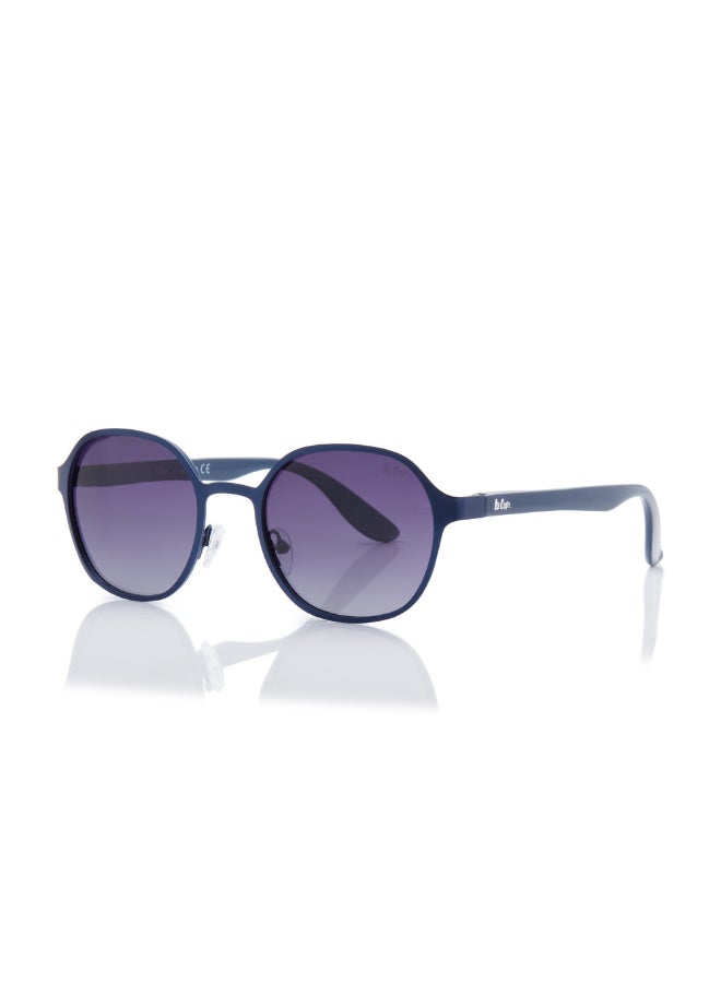 لي كوبر Polarized Sunglasses Matte Blue Frame Gradient Grey Mirror Lens 51mm  - LC1211C03 - Image 2