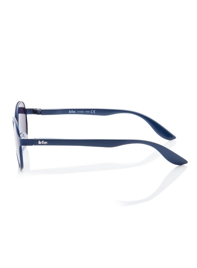لي كوبر Polarized Sunglasses Matte Blue Frame Gradient Grey Mirror Lens 51mm  - LC1211C03 - Image 3