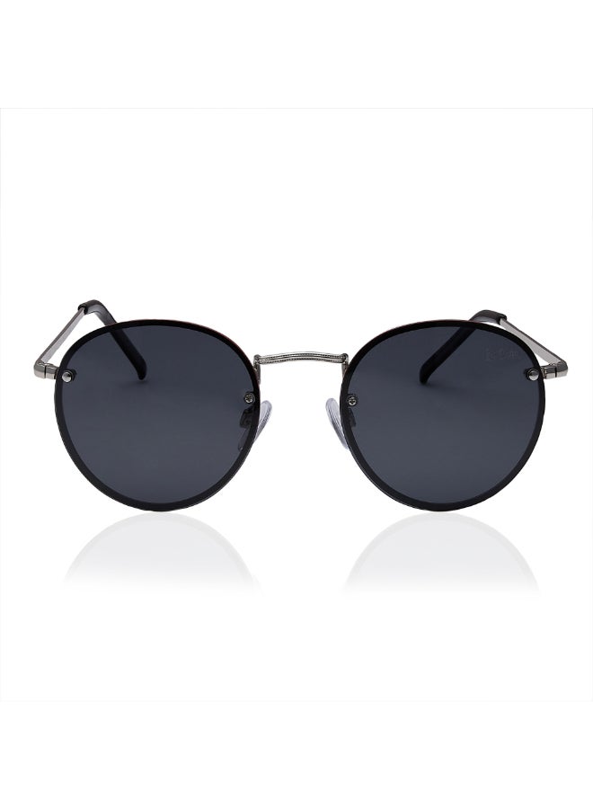 لي كوبر Polarized Sunglasses Silver Frame Grey Mirror Lens 53mm  - LC1212C03 - Image 1