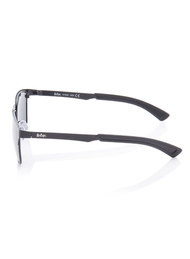 لي كوبر نظارات شمسية قطبية بإطار رمادي وعدسة مرآة سوداء غير لامعة 56 مم - LC1222C01 - Image 3