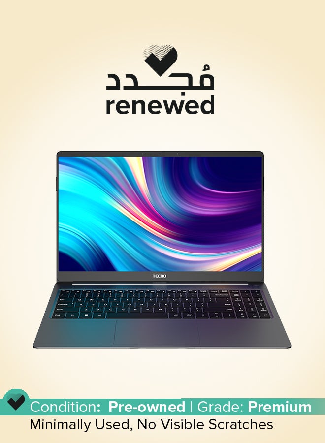 TECNO Renewed - Megabook T1 Laptop With 15.6-Inch Full HD Display, Intel Core i5-12450H Processor/12th Gen/Octa Core/16GB RAM/512GB SSD/Intel UHD Graphics/Windows 11 English Moonshine Silver - Image 1