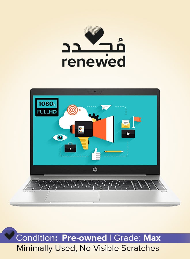 HP Renewed - ProBook 450 G7 Laptop With 15.6-Inch Full HD Display, Intel Core i5-10th Gen/16GB RAM DDR silver - Image 1