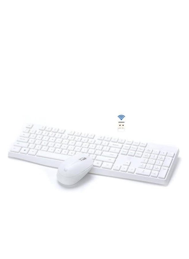 HP Wireless Keyboard and Mouse Combo, 2.4 GHz Wireless Connection, Professional Optical Sensor, Optimized Keys, CS10 (Renewed) white  - Image 2
