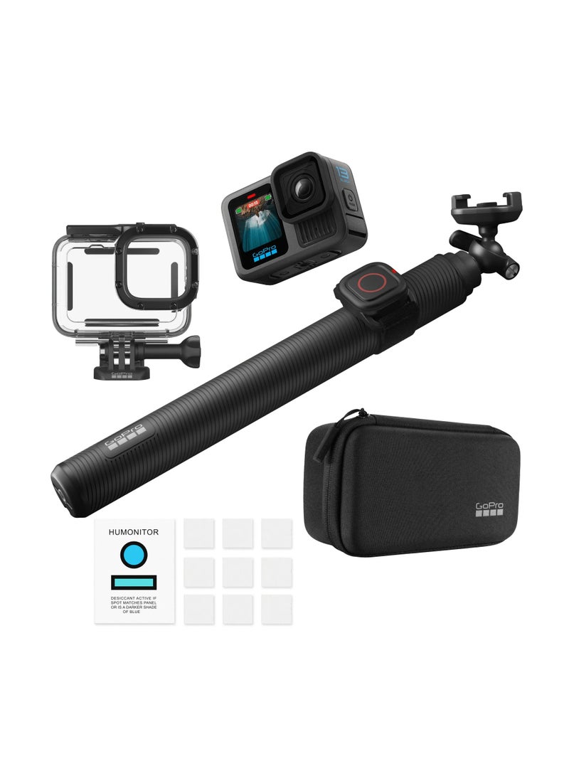 GoPro HERO13 Black Dive & Snorkel Bundle including 64GB Memory Card Protective Housing for HERO13 Black, Extension Pole + Waterproof Shutter, Remote, Camera Case - Image 1