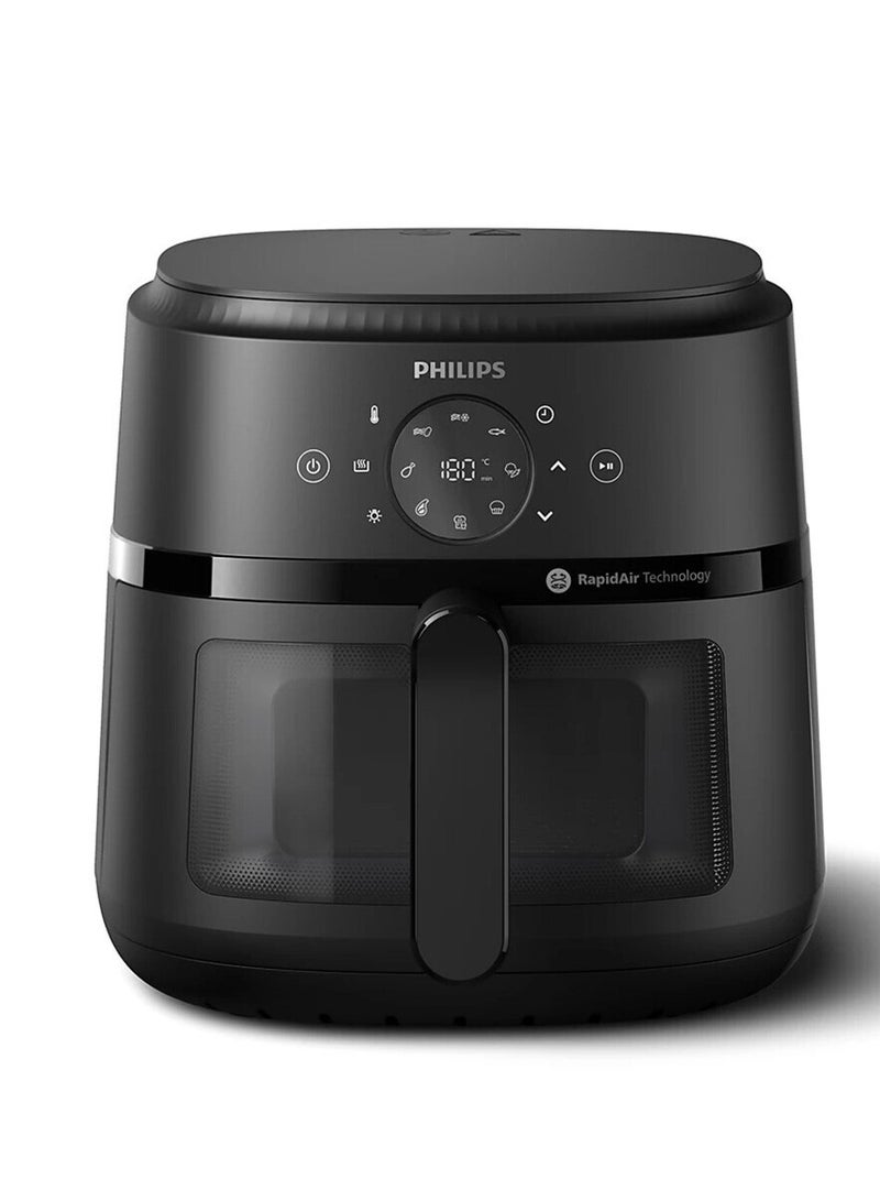 Philips Philips Airfryer 2000 series 6.2L,9 preset functions,see-through Cooking window,HomeID App,Deliciously crisp with RapidAir technology- NA230/09 6.2 L 1700 W NA230/09 BLACK - Image 1