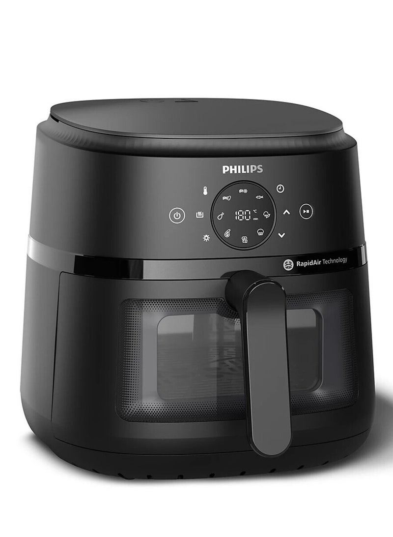 Philips Philips Airfryer 2000 series 6.2L,9 preset functions,see-through Cooking window,HomeID App,Deliciously crisp with RapidAir technology- NA230/09 6.2 L 1700 W NA230/09 BLACK - Image 2