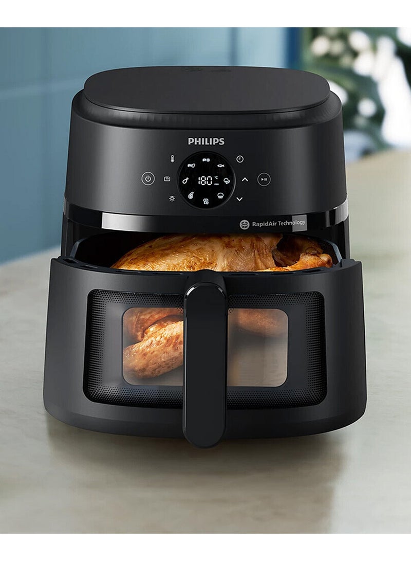 فيليبس Philips Airfryer 2000 series 6.2L,9 preset functions,see-through Cooking window,HomeID App,Deliciously crisp with RapidAir technology- NA230/09 6.2 L 1700 W NA230/09 BLACK - Image 3