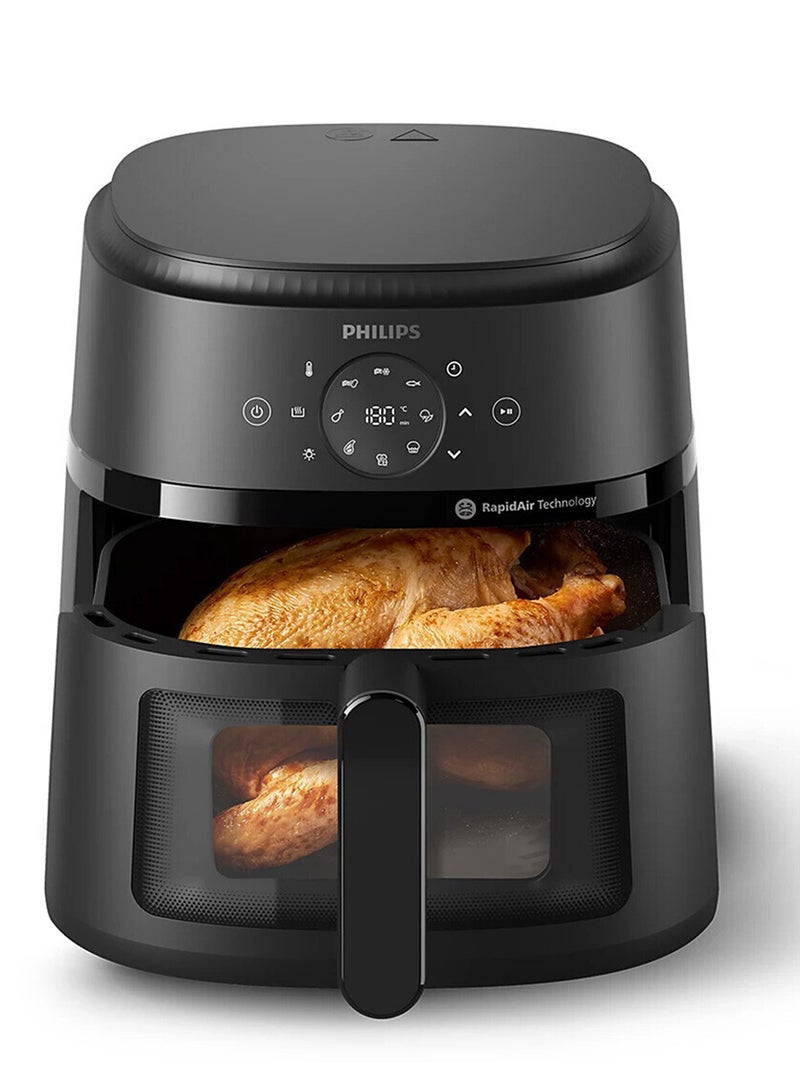 فيليبس Philips Airfryer 2000 series 6.2L,9 preset functions,see-through Cooking window,HomeID App,Deliciously crisp with RapidAir technology- NA230/09 6.2 L 1700 W NA230/09 BLACK - Image 2