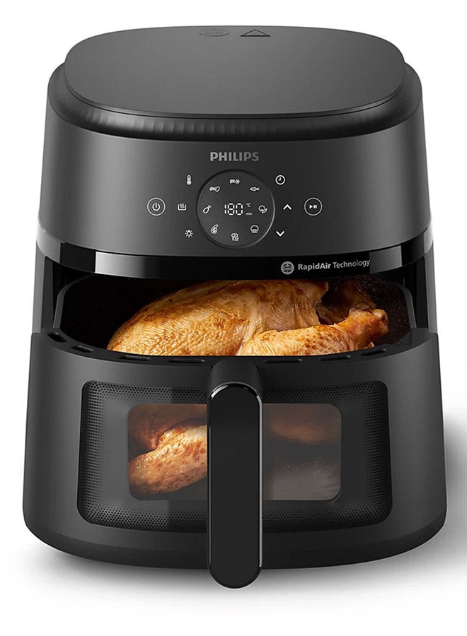 فيليبس قلاية فيليبس الهوائية 2000 سلسلة 6.2 لتر، 9 وظائف مسبقة، نافذة طهي شفافة، تطبيق HomeID، مقرمشة لذيذة بتقنية RapidAir - NA230/09 - Image 4