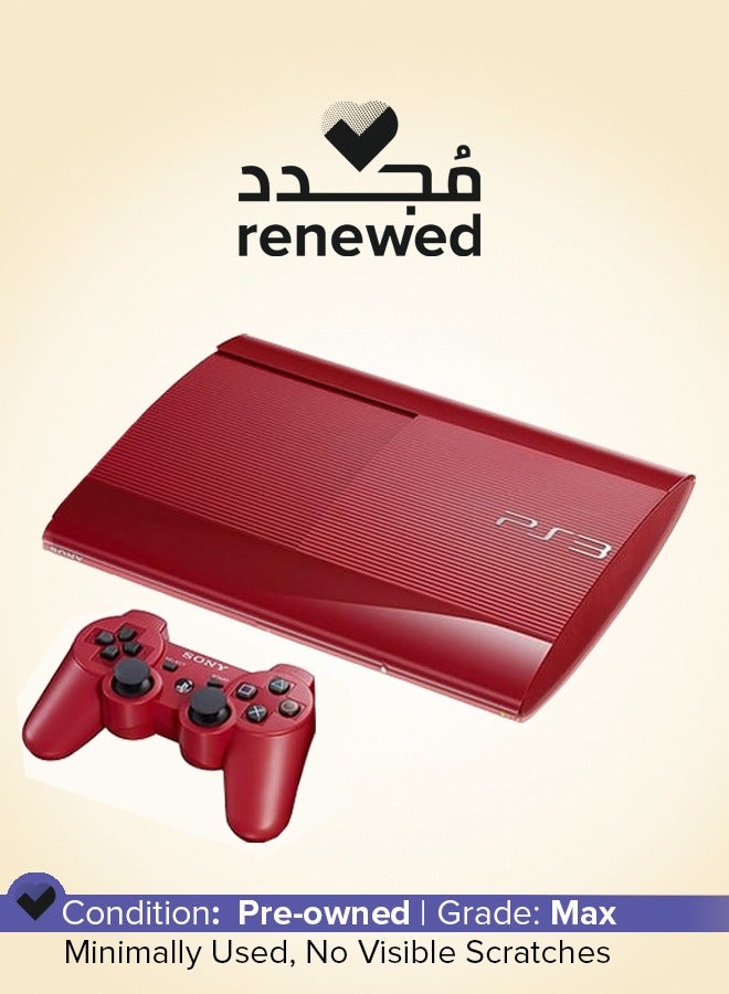 Sony Renewed PlayStation 3 Garnet Red 500GB Console – With Pre-Installed Games – Limited Edition
