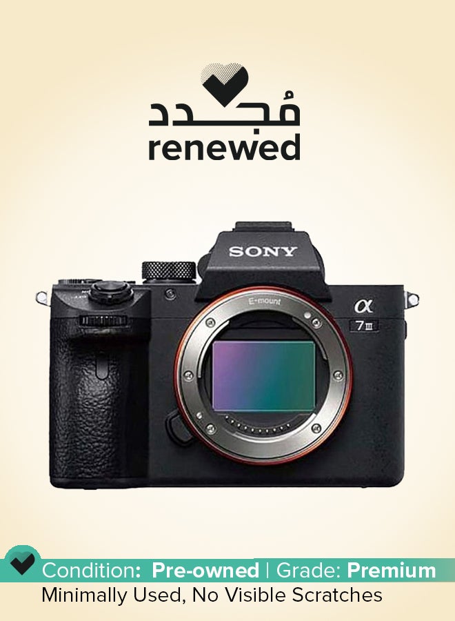 سوني كاميرا مرآة بدون إطار كاملة الإطار Alpha A7 III مجددة - Image 1