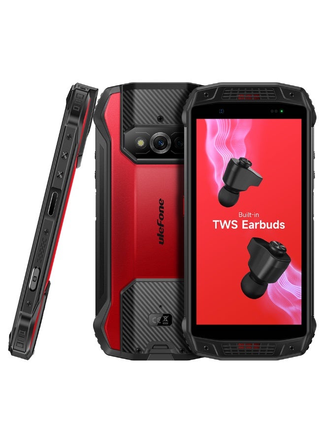 أوليفون ARMOR 15 – 6GB RAM | 128GB ROM | 6600mAh Battery | 5.45-Inch HD+ Display | Built-in TWS Earbuds | NFC – Sport Red - Image 1