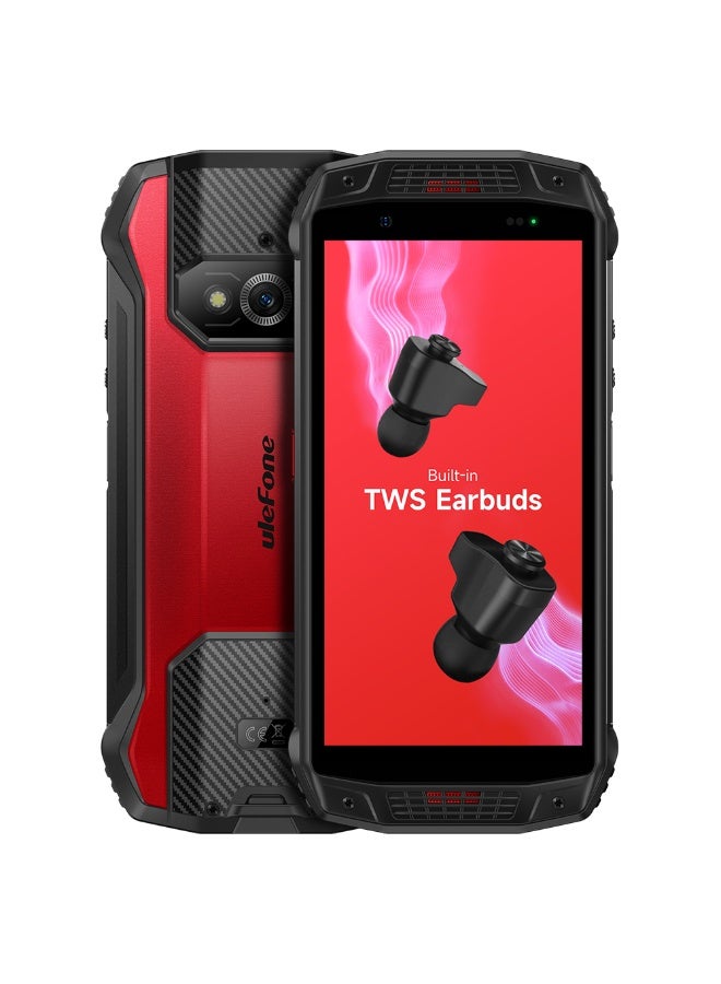 أوليفون ARMOR 15 – 6GB RAM | 128GB ROM | 6600mAh Battery | 5.45-Inch HD+ Display | Built-in TWS Earbuds | NFC – Sport Red - Image 2
