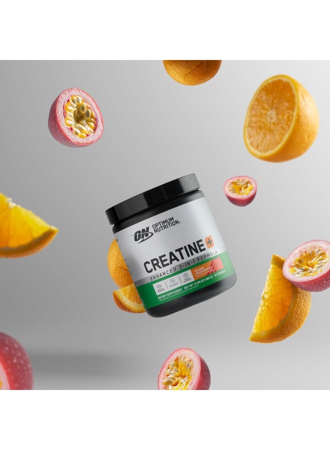 Optimum Nutrition Creatine Plus Powder, Orange Passionfruit Flavor, Creatine Monohydrate with Electrolytes & Vitamins B, C, D, 40 Servings, 360g - Image 5