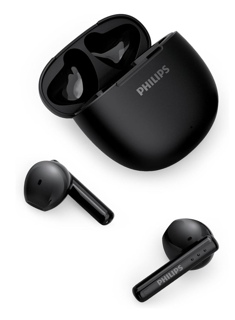 Philips In-Ear Wireless Bluetooth Earbuds, 26H Battery, 13mm Drivers, IPX4, In-Ear Fit, Noise Canceling, Dynamic Bass, Touch Controls black - Image 1