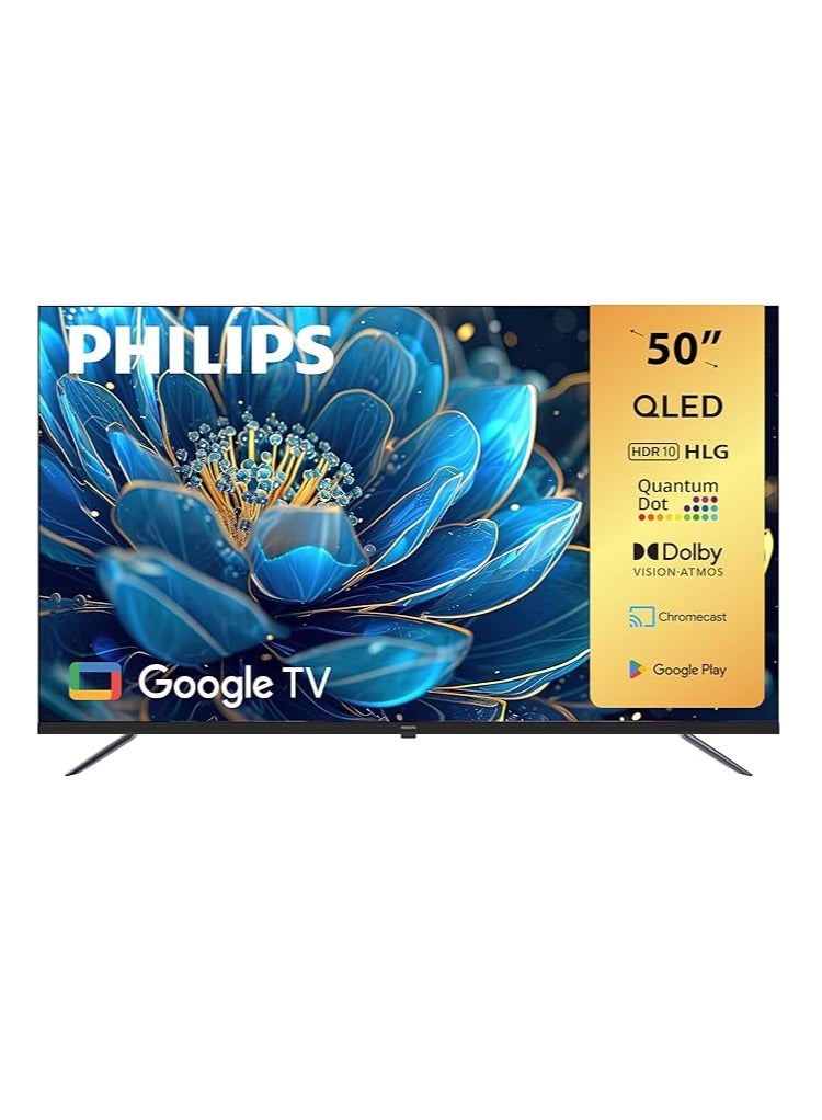 Philips 50 inch QLED 4K Google Smart TV - Dolby Atmos/HDR10 - 50PQT8169/56 Black 50PQT8169/56 BLACK  - Image 1