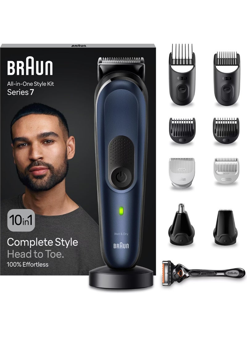 براون مجموعة العناية MGK7421 للرجال 10 في 1 أدوات تصفيف بشفرة معدنية 100 دقيقة من التشغيل اللاسلكي - Image 1