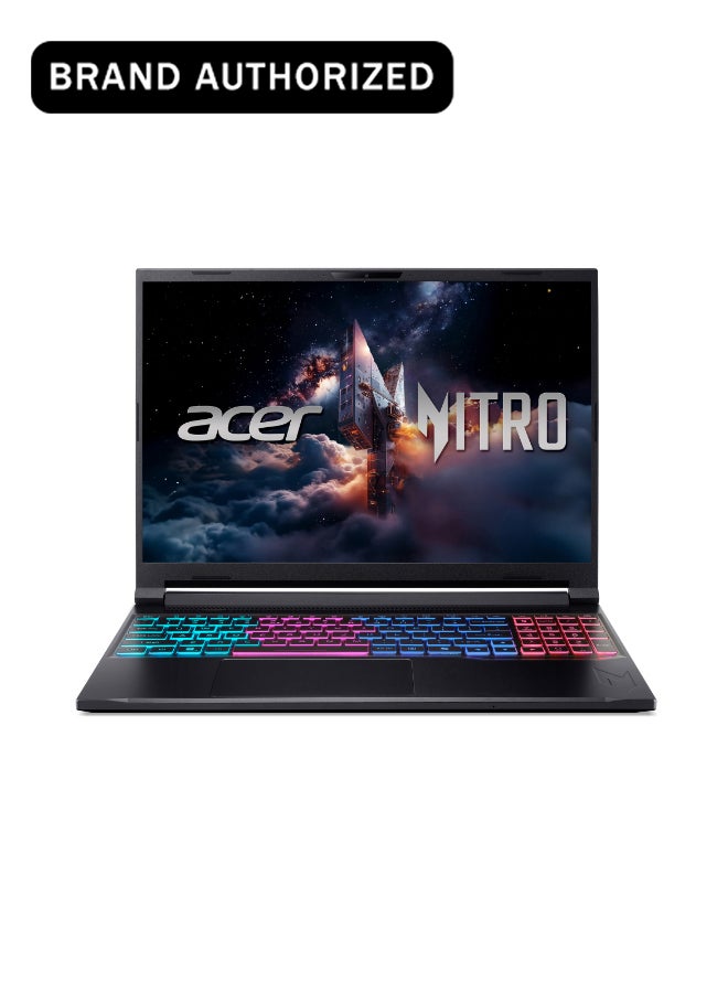أيسر Nitro V16S Slim Gaming Laptop 14th Gen Intel Core 9-270H 14 Cores Upto 5.8GHz/16GB DDR5 RAM/1TB SSD Storage/8GB NVIDIA®GeForce®RTX 5070 Graphics/16" WQXGA IPS 180Hz Display/W11/Killer WiFi-6/4-Zone RGB KB/Thunderbolt 4/ English Black - Image 1