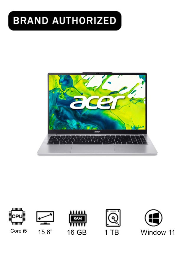 Acer Aspire Lite AL15 Laptop with 13th Gen Intel Core i5-13500H 12 Cores Upto 4.7GHz/16GB DDR5 RAM/1TB SSD Storage/Intel Iris XE Graphics/15.6" FHD IPS SlimBezel Display/WiFi-6/Win 11 English Light Silver - Image 1