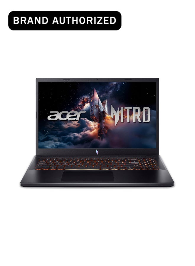 أيسر Nitro V ANV15 Gaming Laptop 13th Gen Intel Core i9-13900H 14 Cores Upto 5.4GHz/16GB DDR4 RAM/1TB SSD Storage/8GB NVIDIA®GeForce®RTX 5060 Graphics/15.6" FHD IPS 165Hz/W11/WiFi-6/Amber Backlit KB/Thunderbolt 4/ English Obsidian Black - Image 1