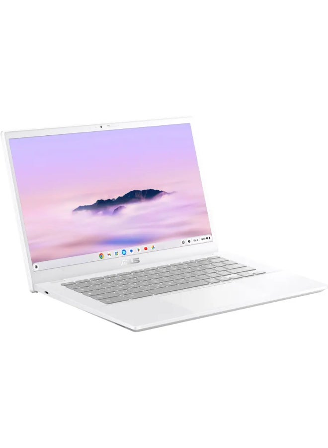 ASUS Chromebook Plus Laptop With 14-Inch FHD Touchscreen Display, Core i5 Processor/8GB RAM/128GB SSD/Intel Iris Xe Graphics/Chrome OS English Pearl White English Pearl White - Image 3