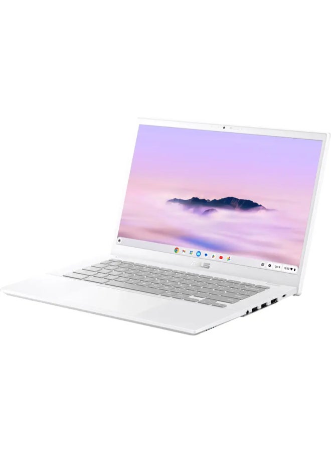 ASUS Chromebook Plus Laptop With 14-Inch FHD Touchscreen Display, Core i5 Processor/8GB RAM/128GB SSD/Intel Iris Xe Graphics/Chrome OS English Pearl White English Pearl White - Image 2