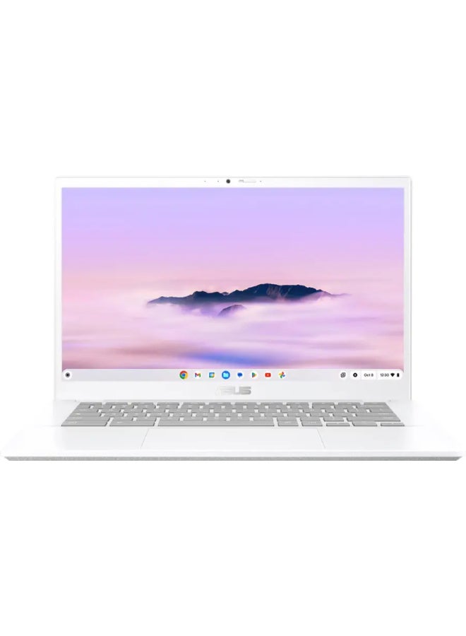 ASUS Chromebook Plus Laptop With 14-Inch FHD Touchscreen Display, Core i5 Processor/8GB RAM/128GB SSD/Intel Iris Xe Graphics/Chrome OS English Pearl White English Pearl White - Image 1