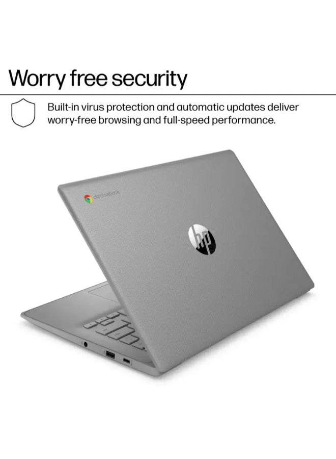 HP Chromebook Laptop With 14-Inch Display, Celeron Processor/4GB RAM/64GB Emmc/Intel UHD Graphics/Chrome OS English Modern Grey  - Image 5