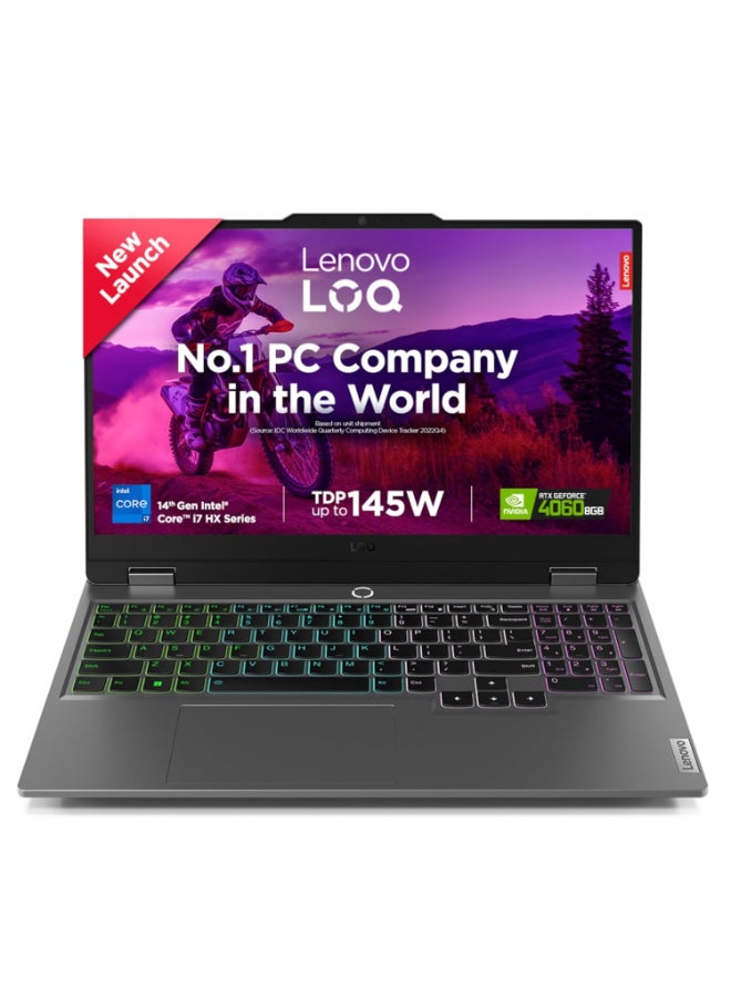 Lenovo LOQ 15IRX9 Laptop With 15.6-Inch FHD IPS Display, Core i5-13450H Processor/24GB RAM/512GB SSD/6GB NVIDIA GeForce RTX 4050 Graphics Card/Windows 11 English/Arabic Luna Grey  - Image 1