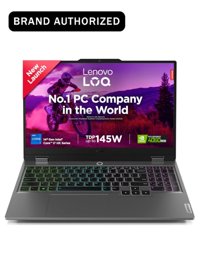 Lenovo LOQ 15IRX9 Laptop With 15.6-Inch FHD IPS Display, Core i5-13450HX Processor/24GB RAM/512GB SSD/6GB NVIDIA GeForce RTX 4050 Graphics Card/Windows 11 English/Arabic Luna Grey - Image 1