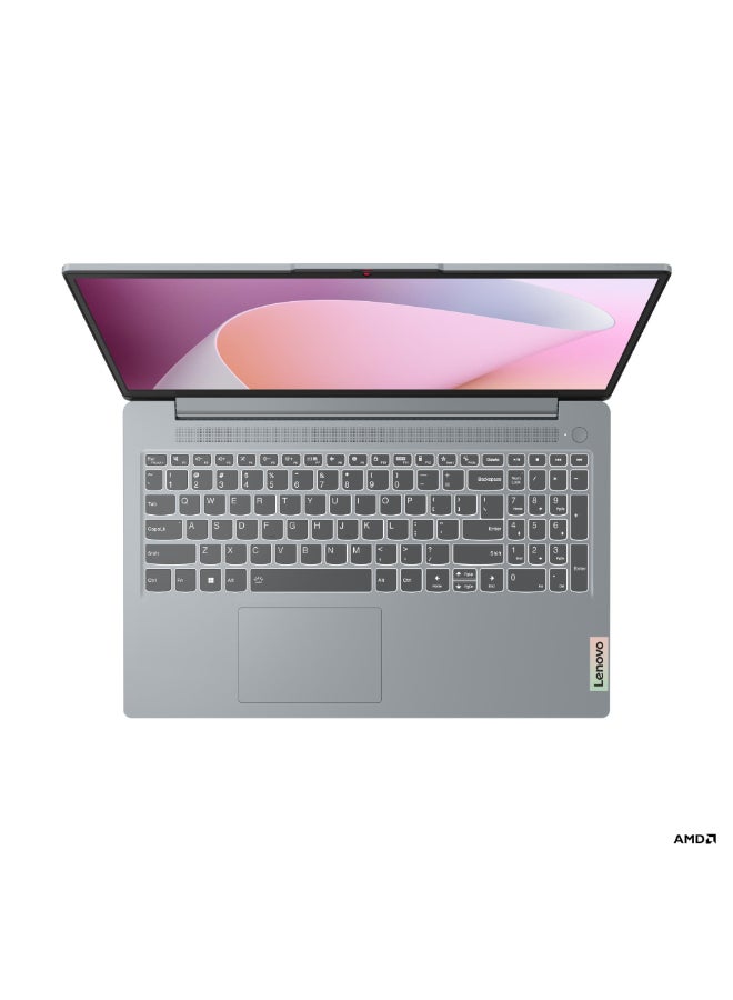 Lenovo Ideapad Slim 3 Laptop With 15.6-Inch Display, AMD Ryzen 7 7730U Processor/16GB RAM/512GB SSD/AMD Radeon Graphics/Windows 11 English/Arabic Arctic Grey  - Image 4