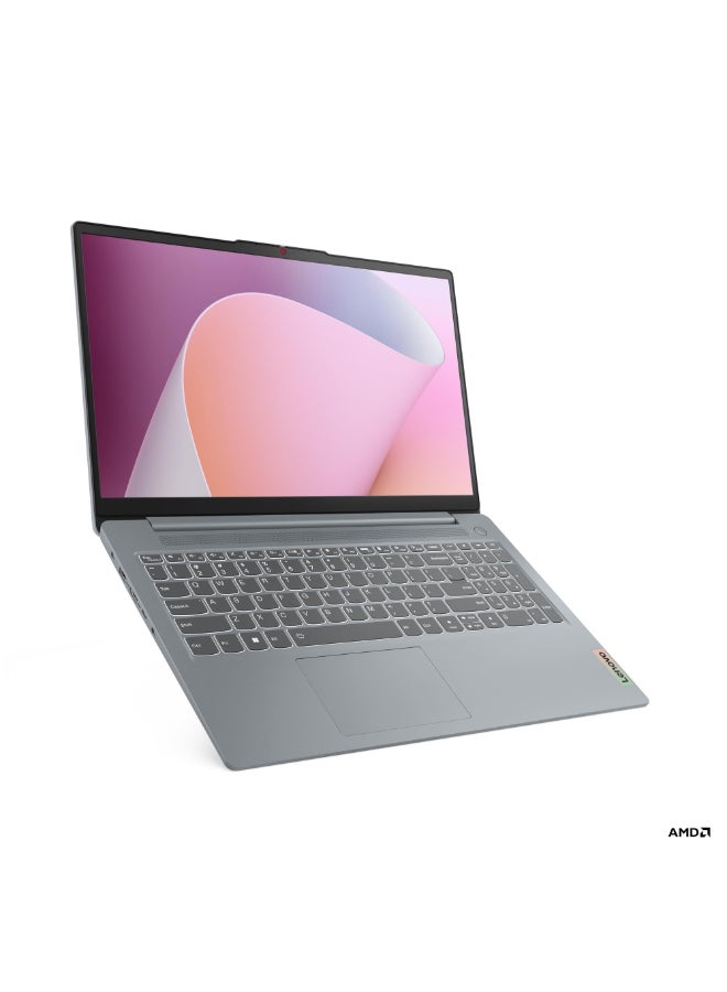 Lenovo Ideapad Slim 3 Laptop With 15.6-Inch Display, AMD Ryzen 7 7730U Processor/16GB RAM/512GB SSD/AMD Radeon Graphics/Windows 11 English/Arabic Arctic Grey  - Image 1