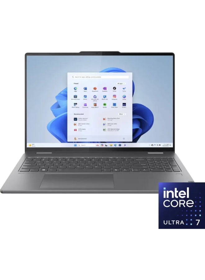Lenovo Yoga 7i 2-in-1 Laptop With 16 Inch 2K Touchscreen Display, Core Ultra 7 155U Processor/16GB RAM/1TB SSD/Intel UHD Graphics/Windows 11 Home English Storm Grey - Image 1