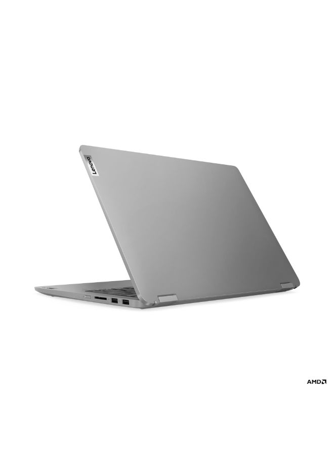 Lenovo IdeaPad Flex 5 14ABR8 Laptop With 14-Inch WUXGA (1920x1200) IPS Display, AMD Ryzen 5 5625U Processor/16GB RAM/ 1TB SSD/AMD Radeon Graphics/Windows 11 English/Arabic Arctic Grey - Image 4