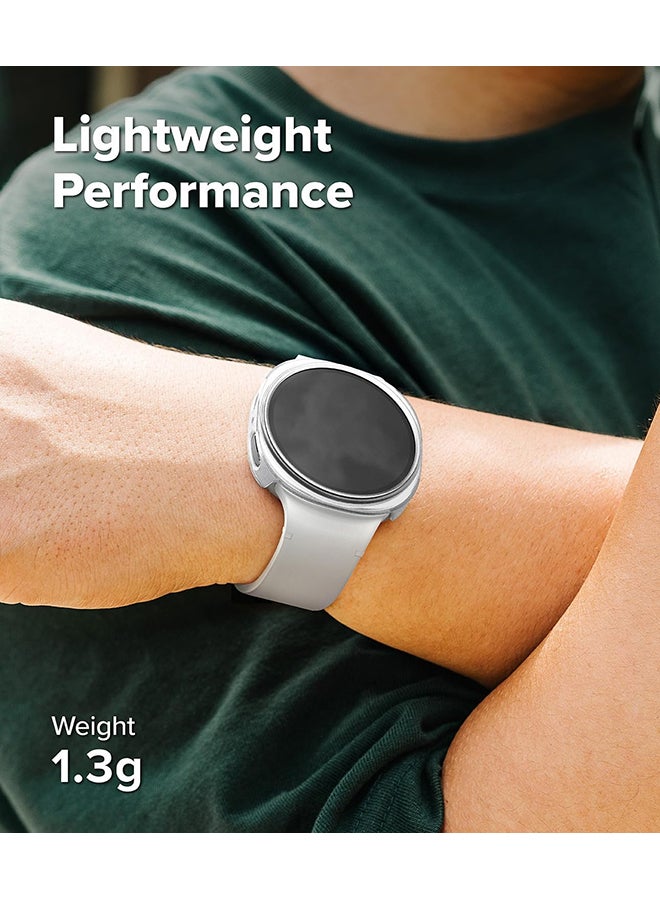 رينجك Slim For Samsung Galaxy Watch 8 44mm Case [2 Pack] Ultra Thin Lightweight Hard PC Cover - Clear & Alpine Clear Clear & Alpine Clear - Image 5