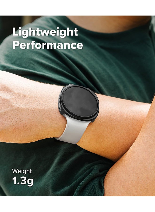 رينجك Slim For Samsung Galaxy Watch 8 44mm Case [2 Pack] Ultra Thin Lightweight Hard PC Cover - Clear & Matte Black Clear & Matte Black - Image 5