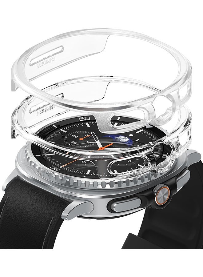 Ringke Slim For Samsung Galaxy Watch 8 Classic 46mm Case [2 Pack] Ultra Thin Lightweight Hard PC Cover - Clear & Alpine Clear Clear & Alpine Clear - Image 1