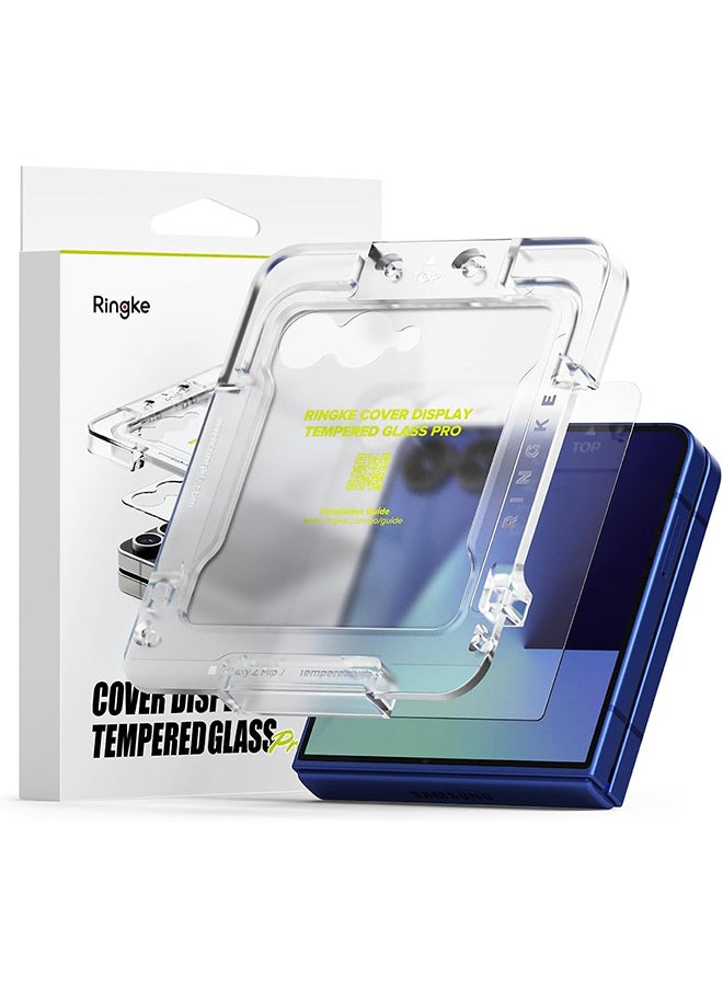 Ringke Cover Display Tempered Glass Pro For Samsung Galaxy Z Flip 7 Screen Protector, Case Friendly Shatterproof Premium 9H Hardness Glass - 2 Pack - Image 1