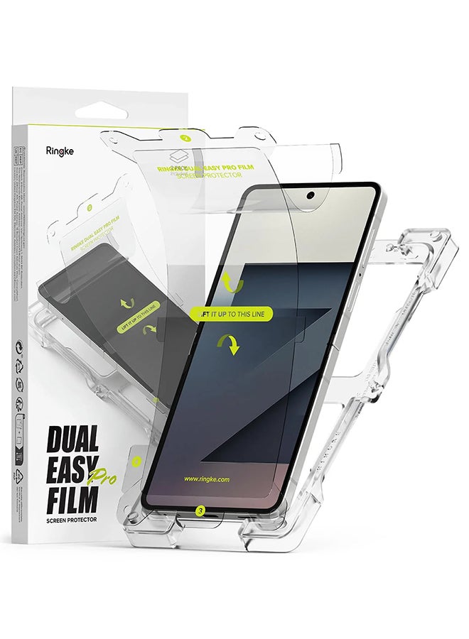 Ringke Dual Easy Pro Film [Self Healing Repair Coating] For Samsung Galaxy Z Flip 7 Screen Protector, 4-Layer Protection with Easy Installation Tool -2 Pack - Image 1