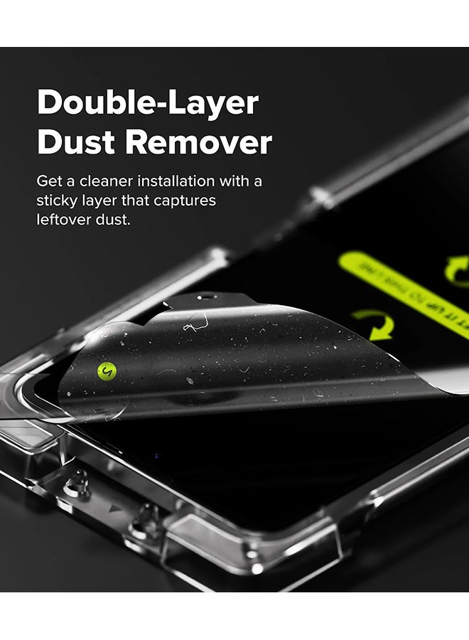 Ringke Dual Easy Pro Film [Self Healing Repair Coating] For Samsung Galaxy Z Flip 7 Screen Protector, 4-Layer Protection with Easy Installation Tool -2 Pack - Image 4