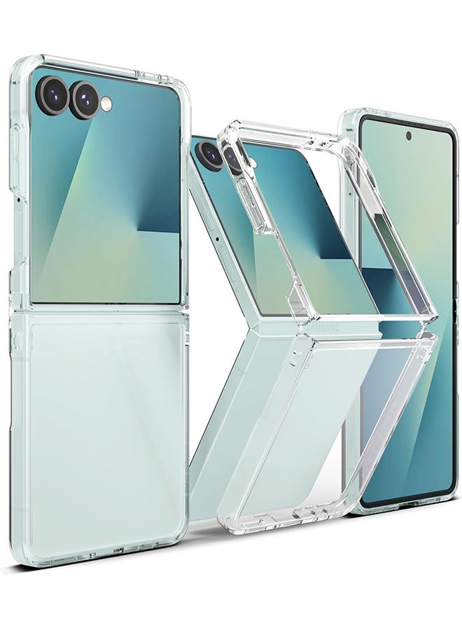 Ringke Fusion For Samsung Galaxy Z Flip 7 Case Slim Transparent Protective Cover with Shockproof Bumper Phone Case Cover - Dry Flowers clear - Image 1