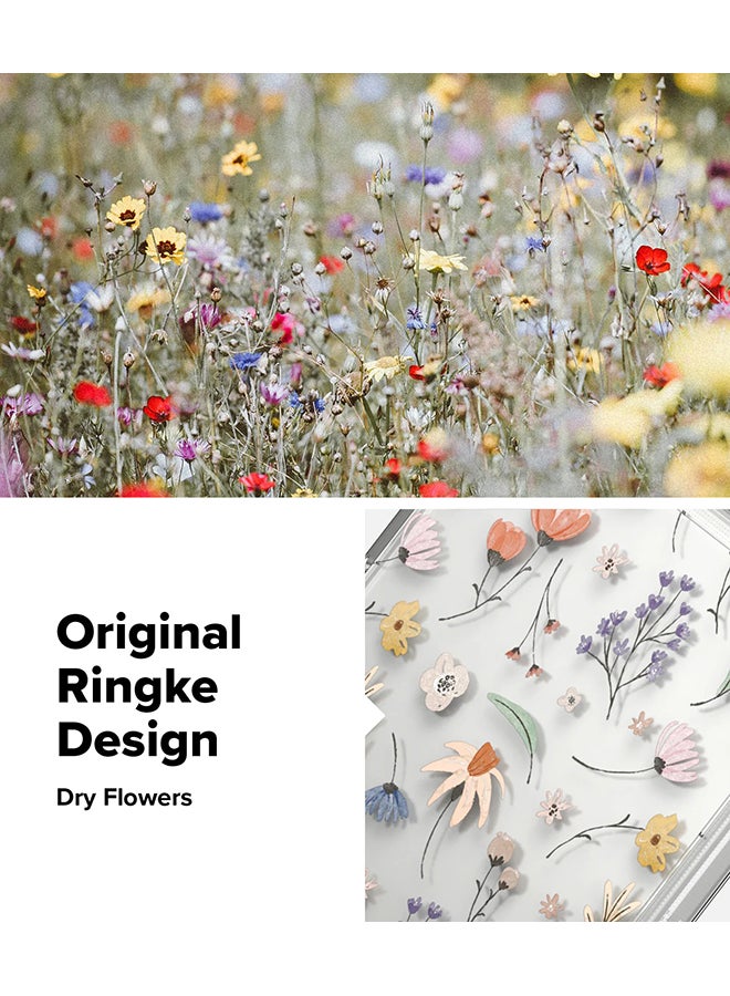 Ringke Fusion For Samsung Galaxy Z Flip 7 Case [Flexible TPU Connector] Slim Transparent Protective Cover with Shockproof Bumper Phone Case Cover -Clear Dry Flowers - Image 3