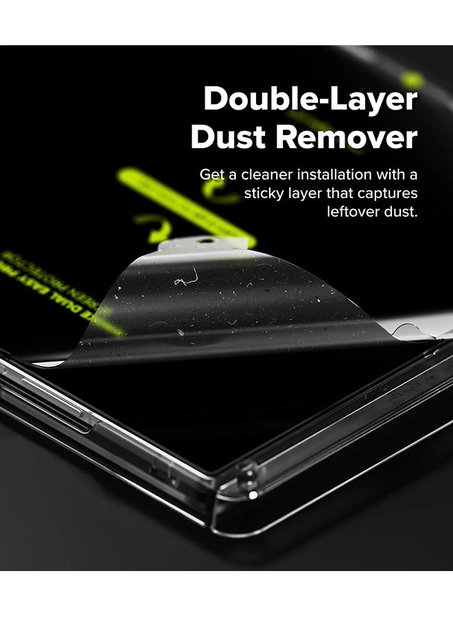 رينجك Dual Easy Pro Film [Self Healing Repair Coating] For Samsung Galaxy Z Fold 7 Screen Protector, 4-Layer Protection with Easy Installation Tool -2 Pack  - Image 4